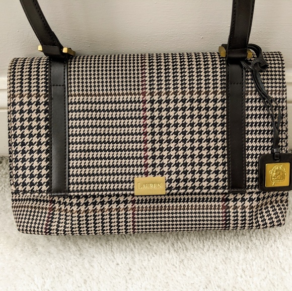 Classic Ralph Lauren Houndstooth Shoulder Bag - Picture 3 of 5